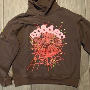 Sp5der Hoodie Brown & Red